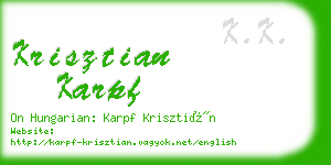 krisztian karpf business card